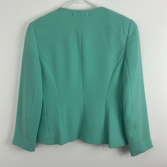 Aritzia Wilfred Aquamarine Open Front 50s-Look Blazer - Picture 6 of 8